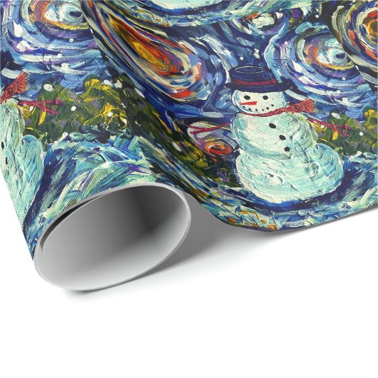 Vincent the Snowman Packpapper Geschenkpapier (Rolleneckpunkt)