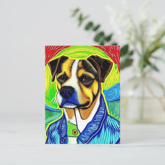 Vincent Van Dog Postkarte (Stehend Vorderseite)
