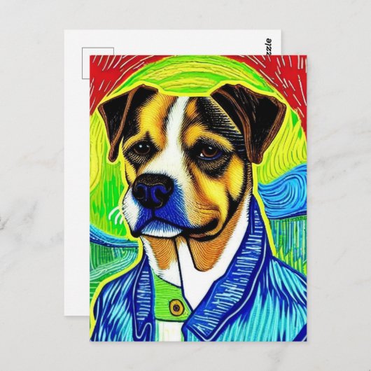 Vincent Van Dog Postkarte (Vorne/Hinten)