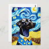Vincent Van Dog Postkarte (Vorne/Hinten)