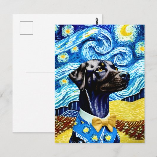 Vincent Van Dog Postkarte (Vorne/Hinten)