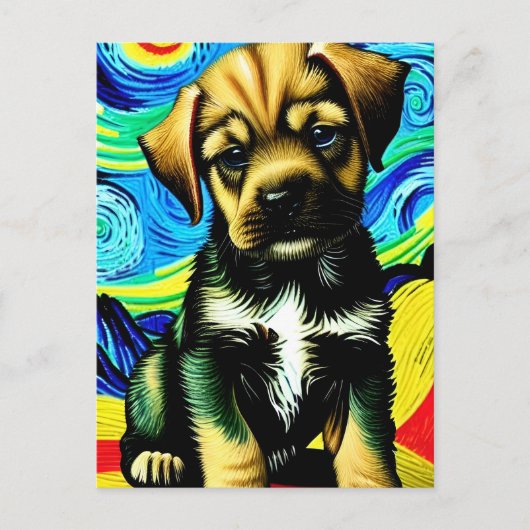 Vincent Van Dog Postkarte (Vorderseite)