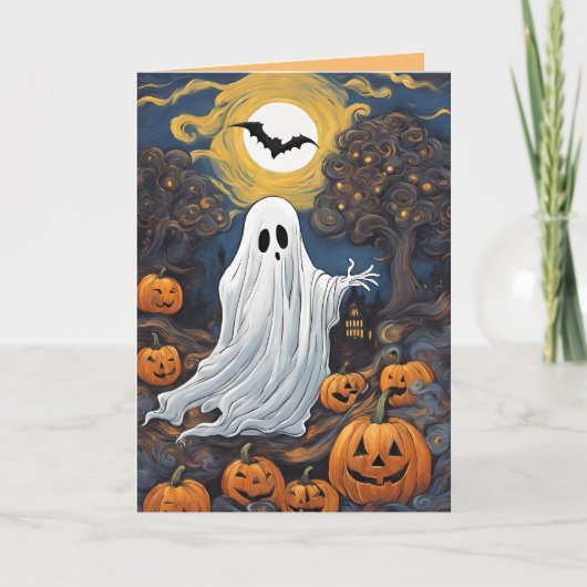Vincent van Ghost Halloween Karte (Vorderseite)