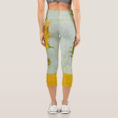 Vincent Van Gogh 12 Sonnenblumen Impressionist Capri Leggings (Rückseite)