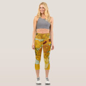 Vincent Van Gogh 12 Sonnenblumen Impressionist Capri Leggings (Vorderseite)