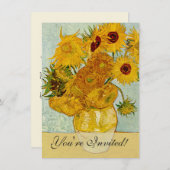 Vincent Van Gogh 12 Sonnenblumen Impressionist Einladung (Vorne/Hinten)