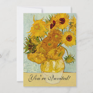 Vincent Van Gogh 12 Sonnenblumen Impressionist Einladung