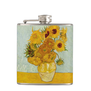 Vincent Van Gogh 12 Sonnenblumen Impressionist Flachmann