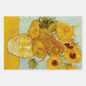 Vincent Van Gogh 12 Sonnenblumen Impressionist Geschenkpapier Set (Vorderseite)