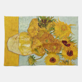 Vincent Van Gogh 12 Sonnenblumen Impressionist Geschirrtuch (Horizontal)