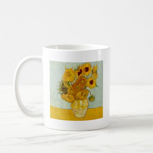 Vincent Van Gogh 12 Sonnenblumen Impressionist Kaffeetasse (Links)