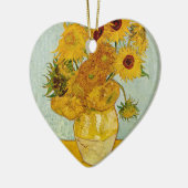 Vincent Van Gogh 12 Sonnenblumen Impressionist Keramik Ornament (Links)