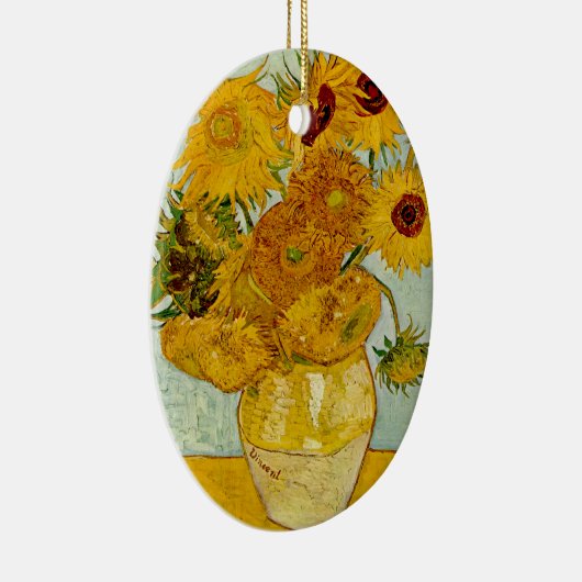 Vincent Van Gogh 12 Sonnenblumen Impressionist Keramik Ornament (Rechts)