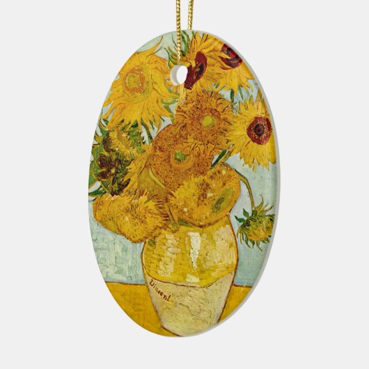 Vincent Van Gogh 12 Sonnenblumen Impressionist Keramik Ornament (Links)