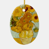 Vincent Van Gogh 12 Sonnenblumen Impressionist Keramik Ornament (Vorne)