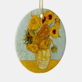 Vincent Van Gogh 12 Sonnenblumen Impressionist Keramikornament (Rechts)