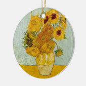 Vincent Van Gogh 12 Sonnenblumen Impressionist Keramikornament (Links)