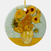 Vincent Van Gogh 12 Sonnenblumen Impressionist Keramikornament (Hinten)