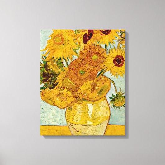 Vincent Van Gogh 12 Sonnenblumen Impressionist Leinwanddruck (Vorderseite)