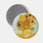 Vincent Van Gogh 12 Sonnenblumen Impressionist Magnet (Vorderseite/Rückseite)