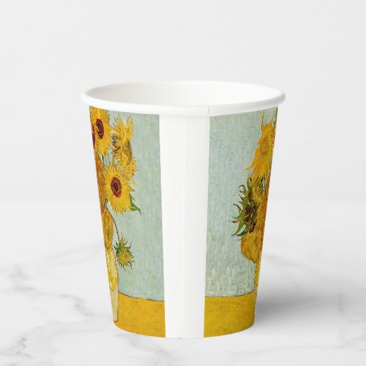Vincent Van Gogh 12 Sonnenblumen Impressionist Pappbecher (Rechts)