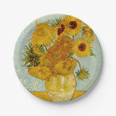 Vincent Van Gogh 12 Sonnenblumen Impressionist Pappteller (Vorderseite)