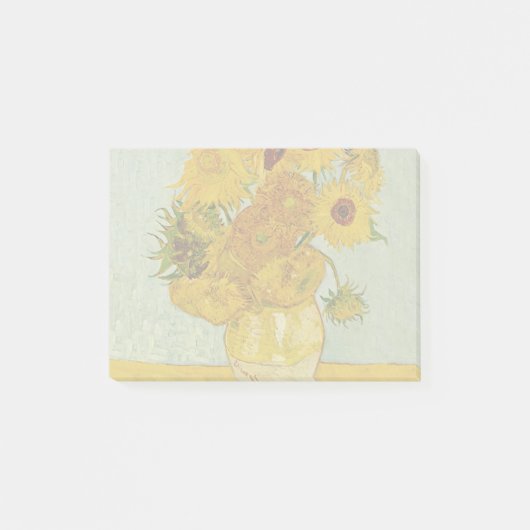Vincent Van Gogh 12 Sonnenblumen Impressionist Post-it Klebezettel (Vorderseite)