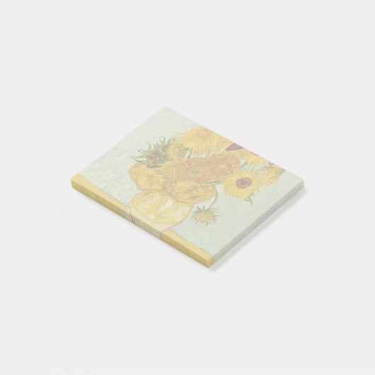 Vincent Van Gogh 12 Sonnenblumen Impressionist Post-it Klebezettel (angewinkelt)