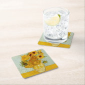 Vincent Van Gogh 12 Sonnenblumen Impressionist Rechteckiger Pappuntersetzer (Vor Ort)