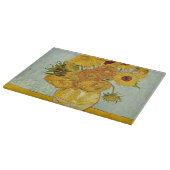 Vincent Van Gogh 12 Sonnenblumen Impressionist Schneidebrett (Ecke)