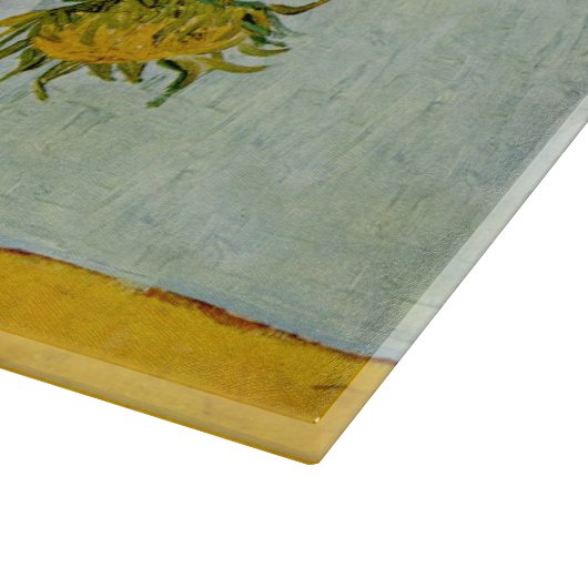 Vincent Van Gogh 12 Sonnenblumen Impressionist Schneidebrett (Ecke)