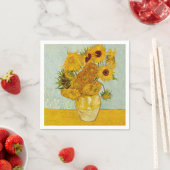 Vincent Van Gogh 12 Sonnenblumen Impressionist Serviette (Beispiel)