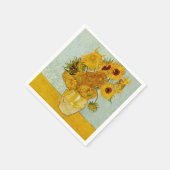 Vincent Van Gogh 12 Sonnenblumen Impressionist Serviette (Ecke)