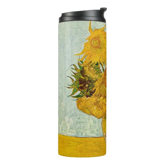 Vincent Van Gogh 12 Sonnenblumen Impressionist Thermosbecher (Nach links gedreht)