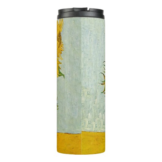 Vincent Van Gogh 12 Sonnenblumen Impressionist Thermosbecher (Rückseite)