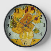 Vincent Van Gogh 12 Sonnenblumen Impressionist Uhr (Vorderseite)