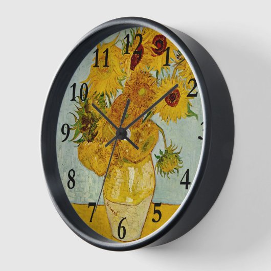 Vincent Van Gogh 12 Sonnenblumen Impressionist Uhr (Winkel)