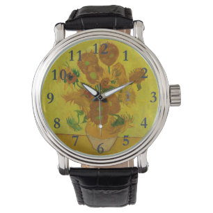 Vincent Van Gogh 15 Sonnenblumen Gemälde Armbanduhr