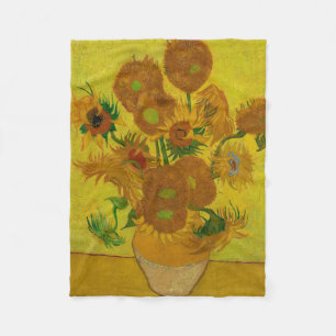 Vincent Van Gogh 15 Sonnenblumen Gemälde Fleecedecke