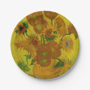 Vincent Van Gogh 15 Sonnenblumen Gemälde Pappteller