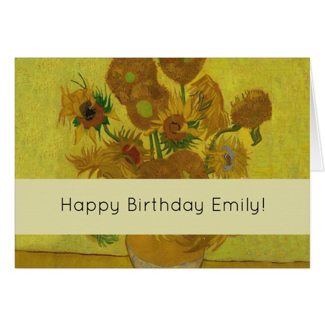 Vincent Van Gogh 15 Sonnenblumen Malerei (Vorderseite (Horizontal))