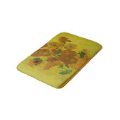 Vincent Van Gogh 15 Sonnenblumen Malerei Badematte (Schrägansicht)