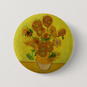 Vincent Van Gogh 15 Sonnenblumen Malerei Button