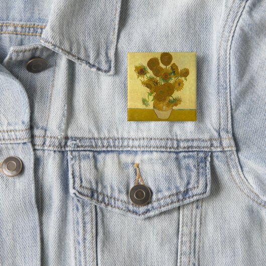 Vincent Van Gogh 15 Sonnenblumen Malerei Button (Beispiel)