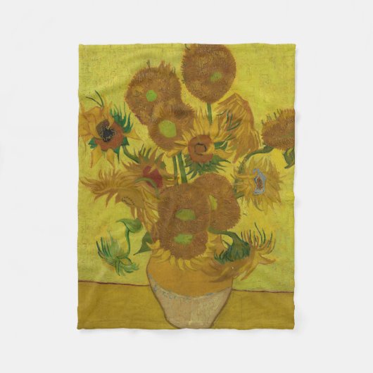 Vincent Van Gogh 15 Sonnenblumen Malerei Fleecedecke (Vorderseite)