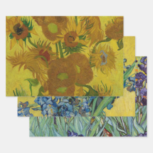 Vincent Van Gogh 15 Sonnenblumen Malerei Geschenkpapier Set
