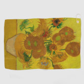 Vincent Van Gogh 15 Sonnenblumen Malerei Golfhandtuch (Horizontal)