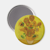 Vincent Van Gogh 15 Sonnenblumen Malerei Magnet (Vorderseite/Rückseite)