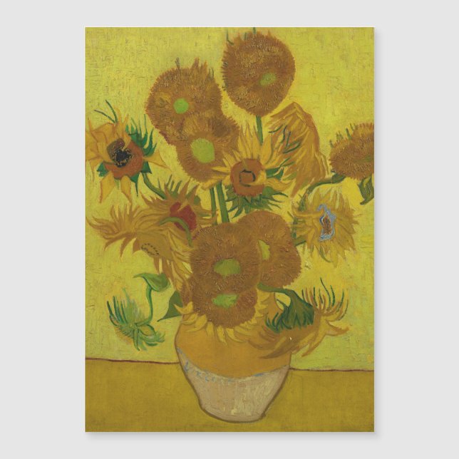 Vincent Van Gogh 15 Sonnenblumen Malerei Magnetkarte (Vorderseite)