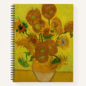 Vincent Van Gogh 15 Sonnenblumen Malerei Notizblock (Vorderseite)